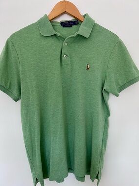 Polo by Ralph Lauren Medium Green Golf Shirt with Pony Embroidery